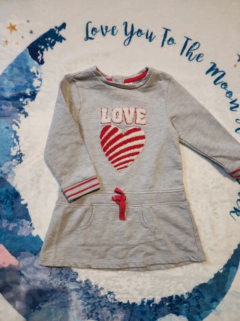 Robe hiver Orchestra 18 mois grise et rose