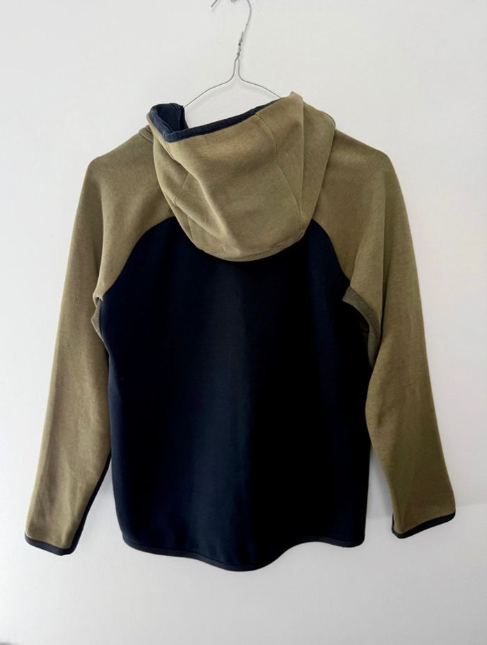 Sweat à capuche zippé Nike techn kaki et noir garçon 12-13 ans - photo numéro 3