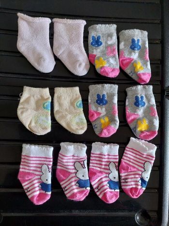 Chaussettes 0/6 mois fille