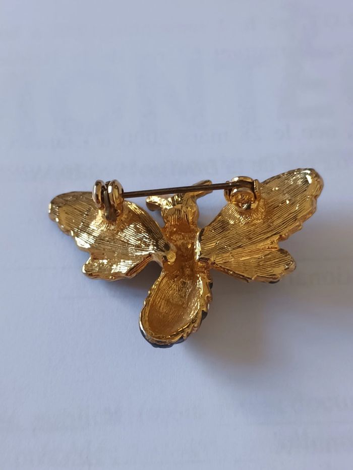 Broche fantaisie abeille vintage - photo numéro 3