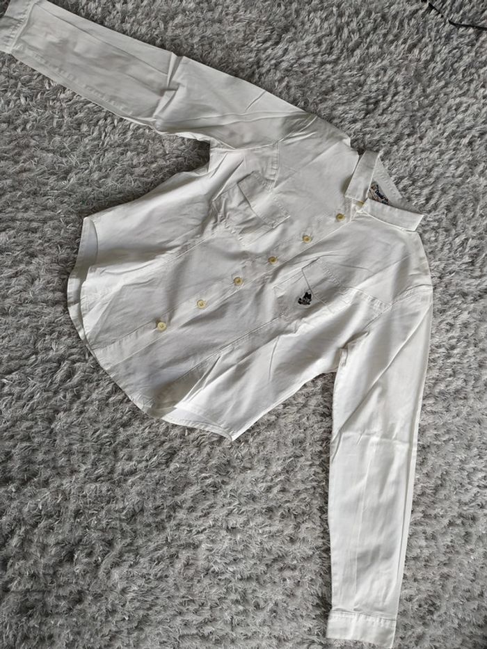 Chemisier blanc manches longues 14 ans Donald Family collection Floriane