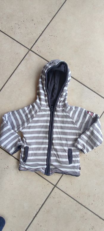 Sweat capuche léger réversible Okaïdi 18 mois