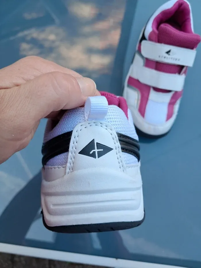 Jolies baskets 👟 blanc et rose fushia, scratch - T31 - Athlitech - photo numéro 6