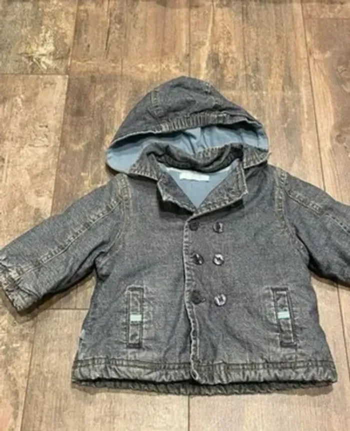 Magnifique manteau en jean Okaidi