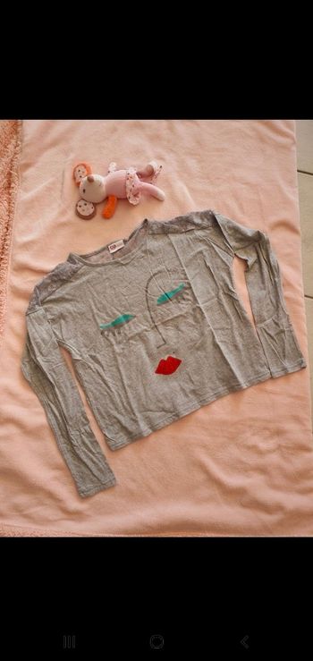 Tee shirt  gris inside 12 ans