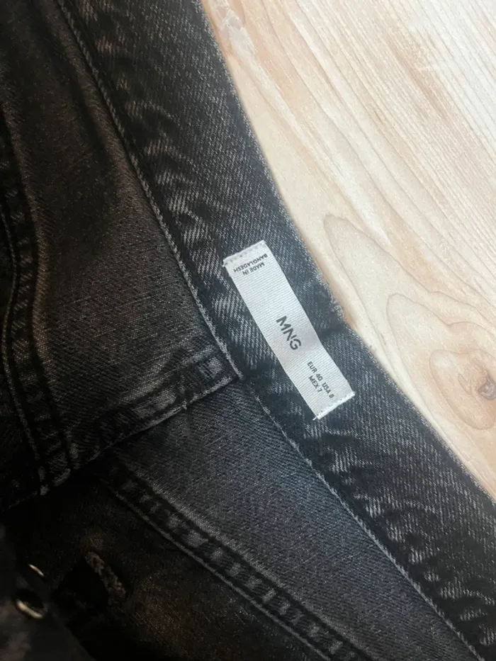 mango jeans droit noir délavé - photo numéro 3