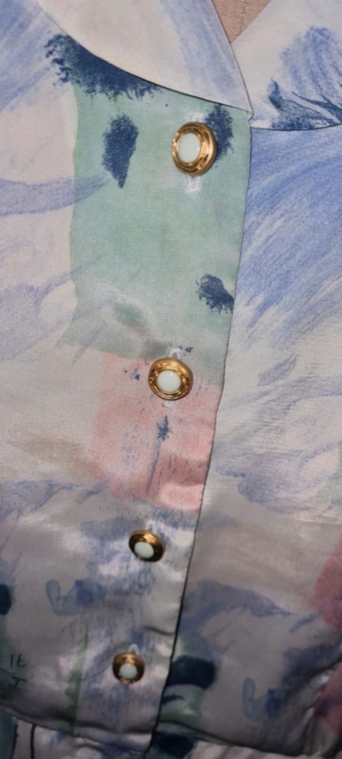 Chemise blouse vintage 42 col Claudine - photo numéro 2