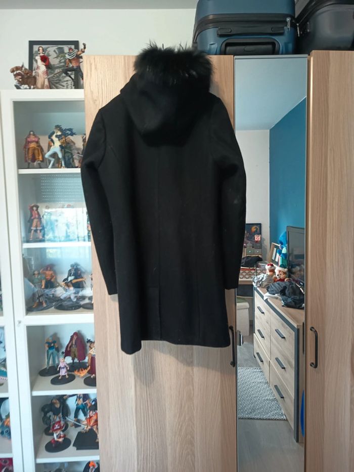 Manteau noir avec fourrure Karl Marc John - Taille S 36 - photo numéro 6