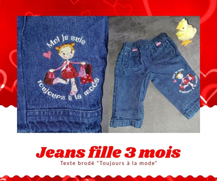 Jeans 3 mois fille - photo numéro 3