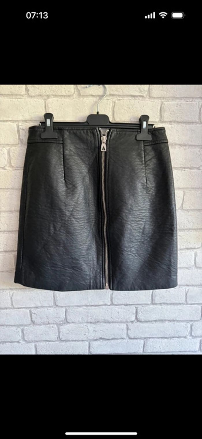 Jupe simili cuir eleven paris taille L - photo numéro 2