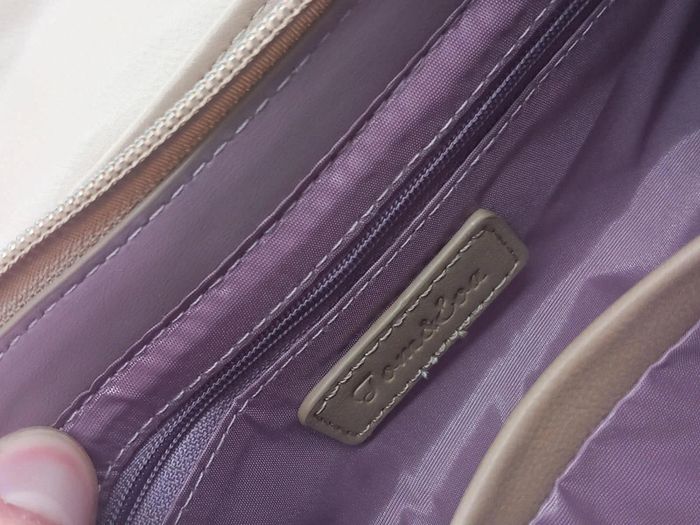 Sac à main pochette Tom & Eva beige en similicuir - photo numéro 6
