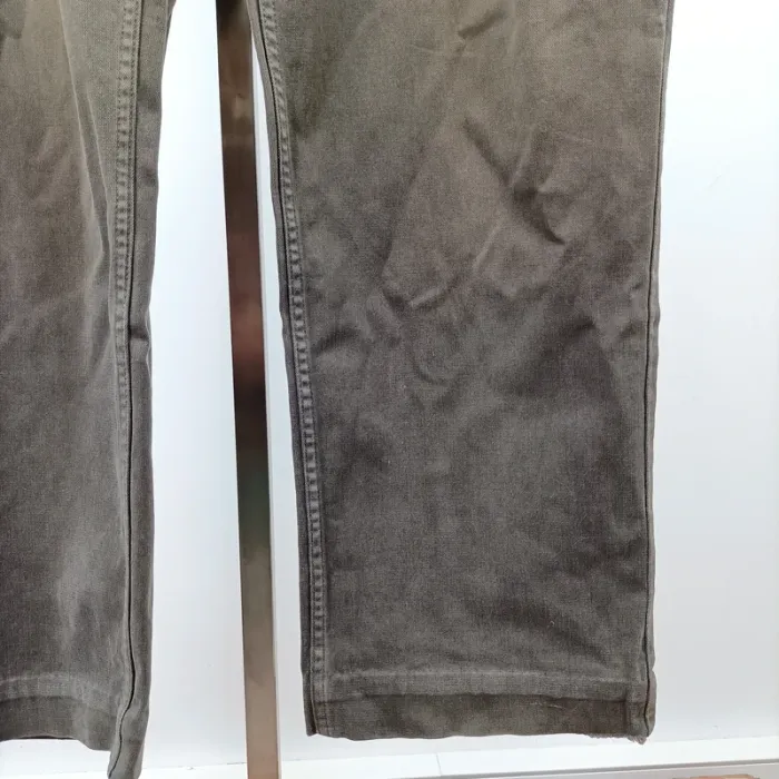 Pantalon droit kaki/ gris en toile Lee Cooper en coton élasthanne T40 taille 52 A1450 - photo numéro 5