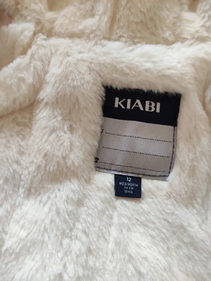 Parka rose pâle à fourrure blanche - photo numéro 4