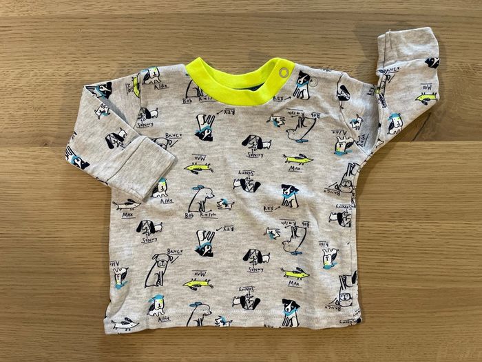 Sweat-shirt gris primark 0/3 mois