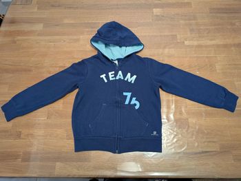 Gilet zippé à capuche fille 8 ans Decathlon