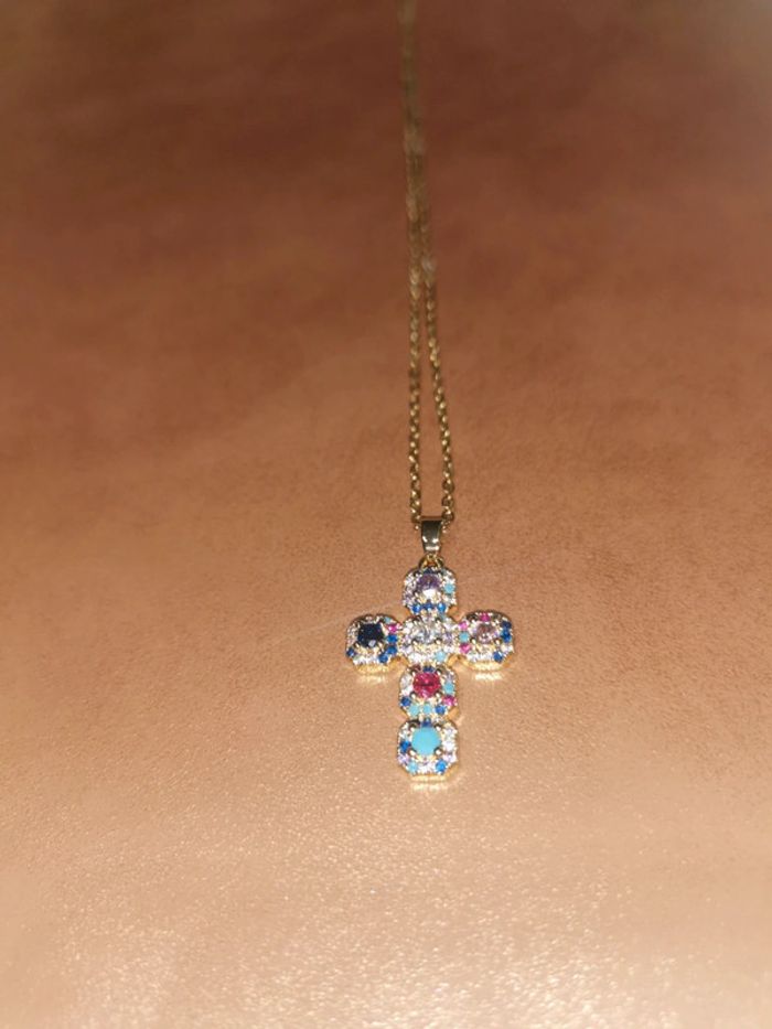 Collier et pendentif spirituel croix chrétienne - photo numéro 3