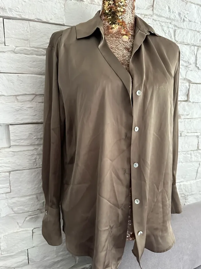 Chemise Zara XS kaki - photo numéro 2