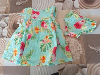 Robe fille avec culotté 12 mois