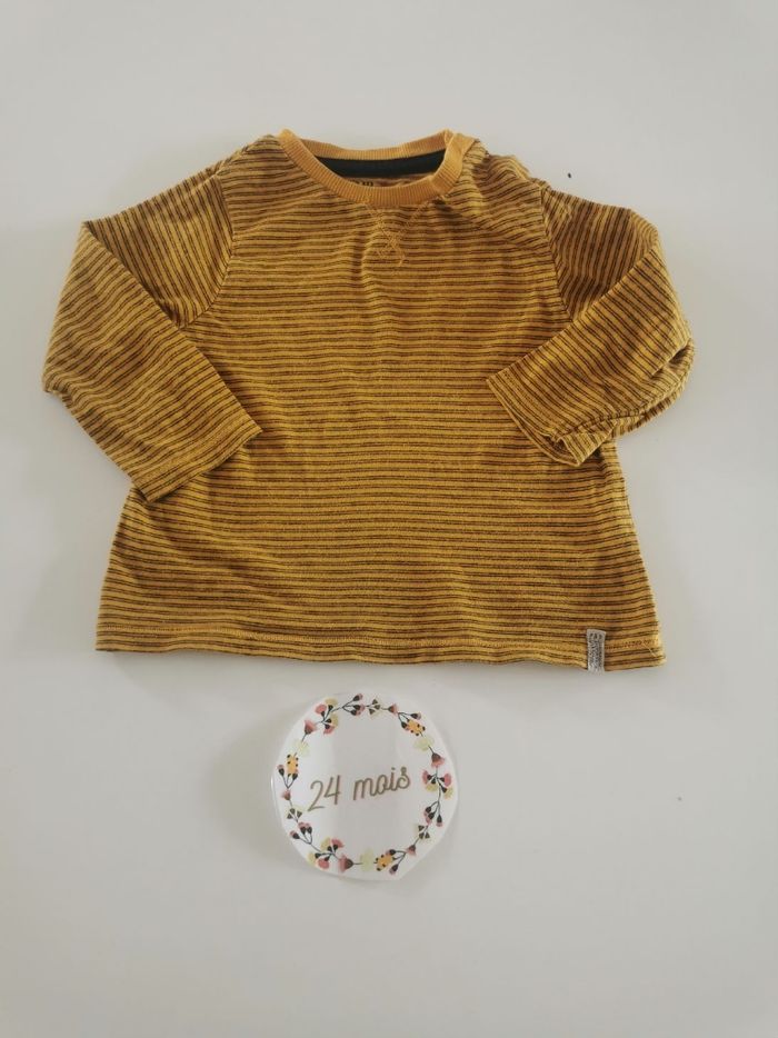 Lot de 2 t-shirts manches longues bébé garçon 24mois kiabi tbe - photo numéro 5