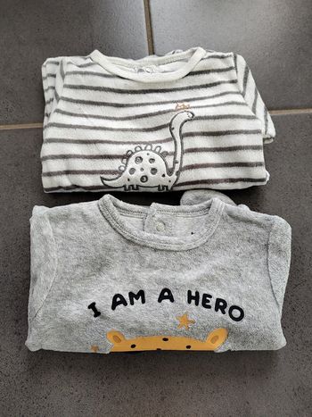 Lot de 2 pyjamas chauds T.3 M