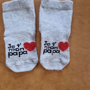 Chaussette bebe je t aime papa