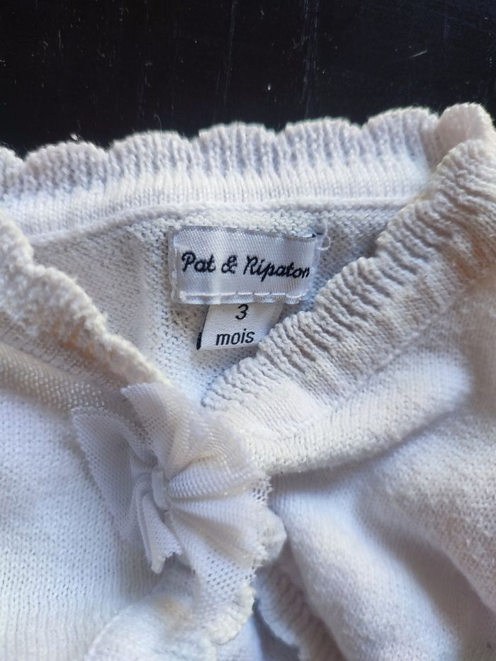 Pull 3 mois cardigan blanc - photo numéro 2