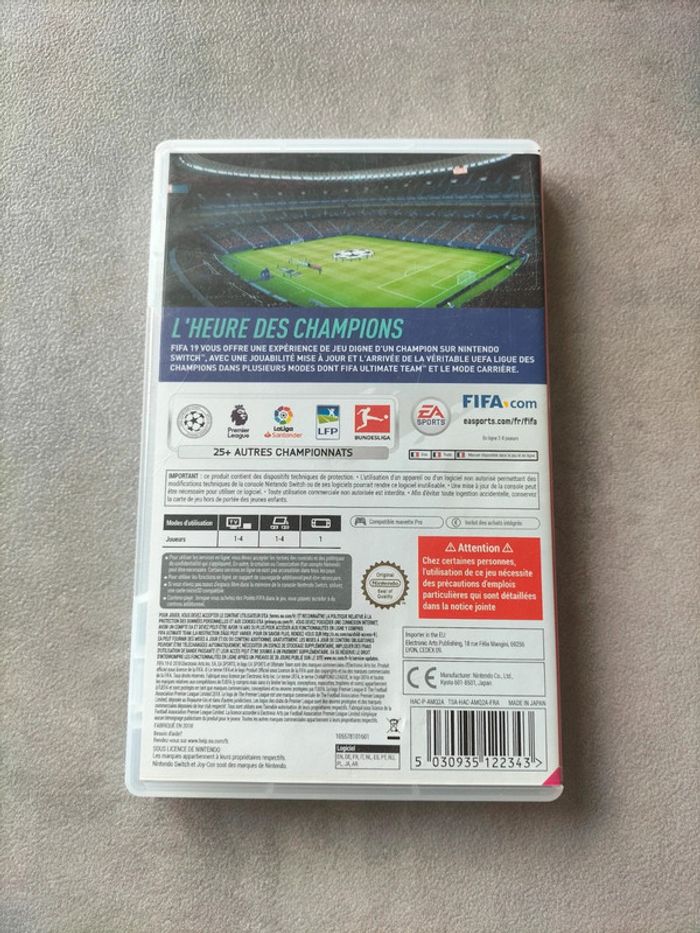 Jeu Switch – FIFA 19 - photo numéro 2