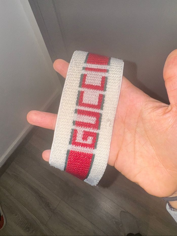 Bandeau élastique Gucci Queen Ivoire/Vert foncé - photo numéro 3