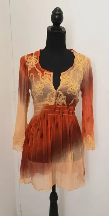 Magnifique tunique/ blouse manches longues Alexo de style bohème