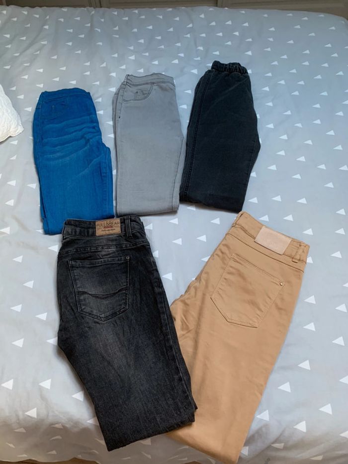 Lot de 7 pièces| Pantalons, jegging, jeans et jogging en taille S - photo numéro 2