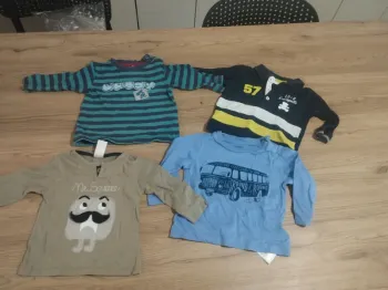 Lot de 4 T shirts 74cm