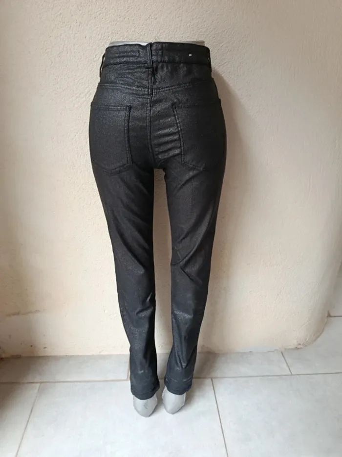Pantalon noir pailleté Taille 36 Camaïeu - photo numéro 5