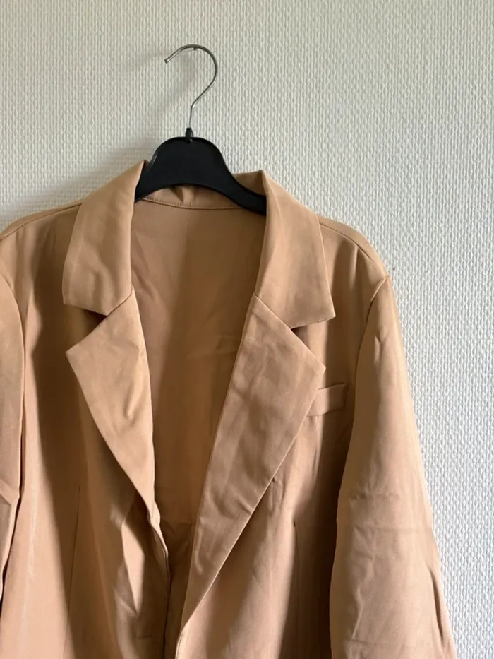 Veste blazer légère beige - photo numéro 3