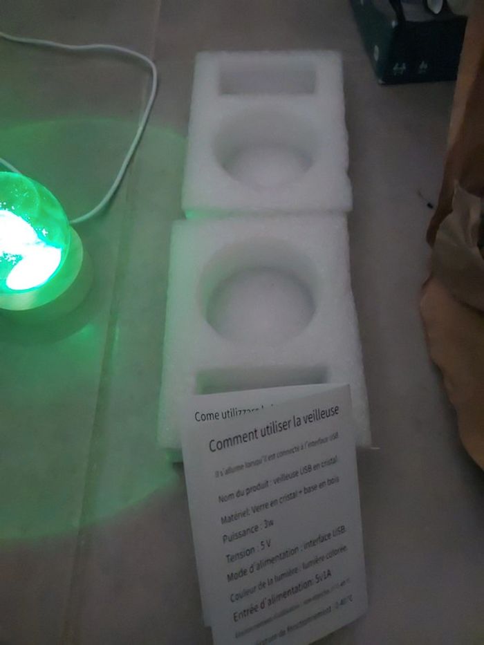 Veilleuse usb boule de cristal voie lactée - photo numéro 3