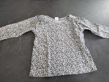 Tee shirt manche longue à pois 23 mois tex