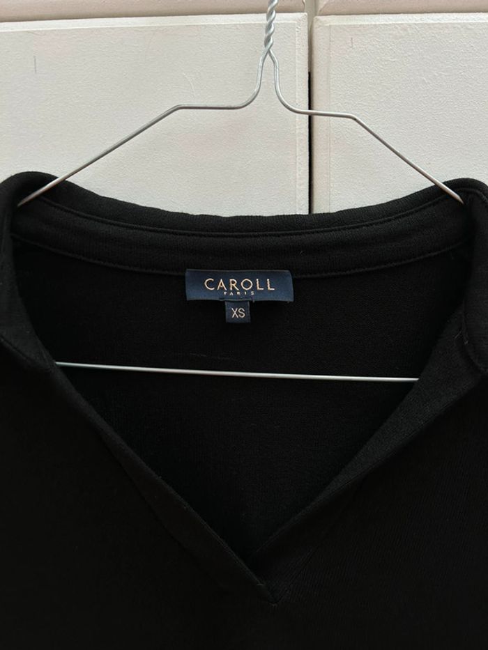Blouse t-shirt Elisa viscose Carol noir - manches 3/4 taille xs - photo numéro 3