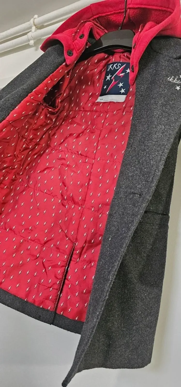 Manteau Caban laine IKKS Taille 4 ans - photo numéro 5