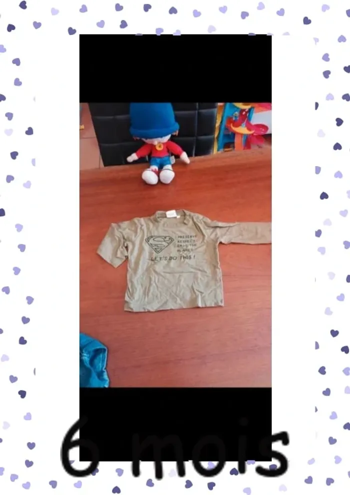 Lot de tee shirt manches longues 9 mois - photo numéro 5