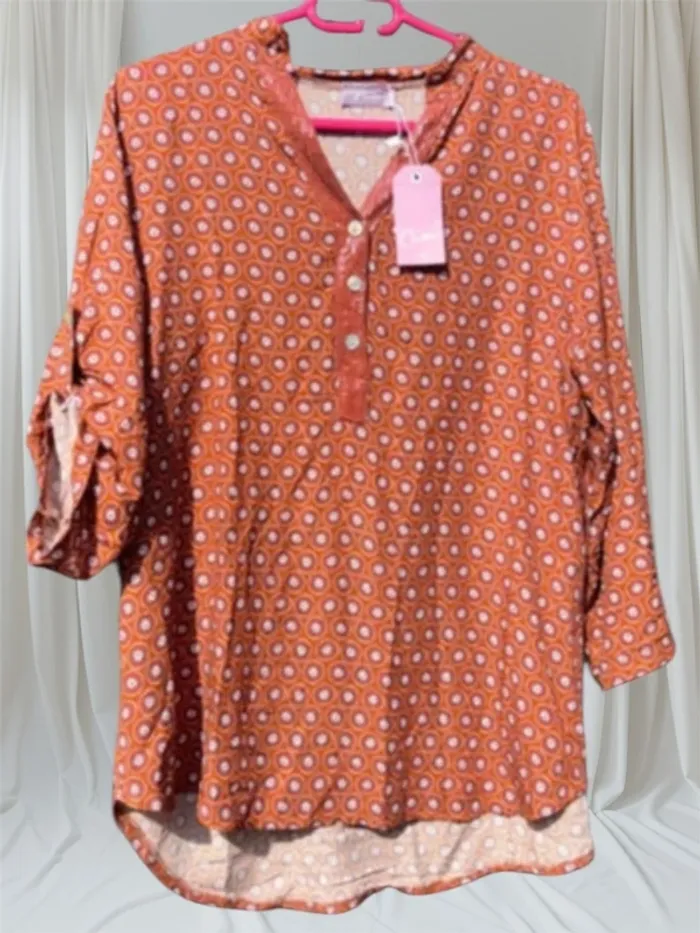 Chemise fluide neuve bordure sequins t 38 - photo numéro 2