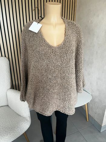 Pull bouclette laine et mohair