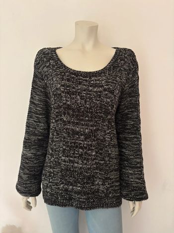 🌺Pull long en maille noir et blanc Taille L/40🌺