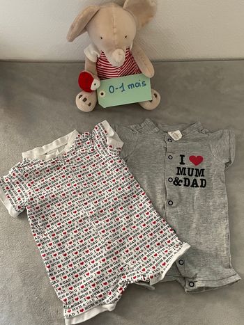 Lot neuf bodies Combishort H&M 50 cm mixte garçon / fille