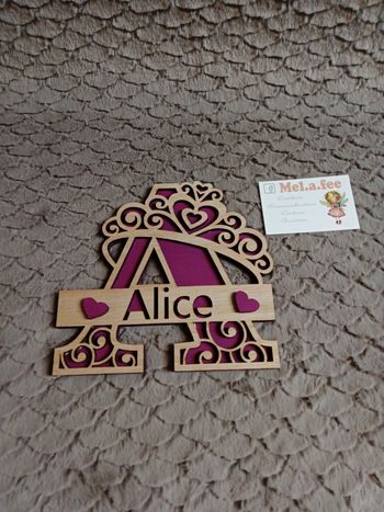 Lettre prénom personnalisé en bois