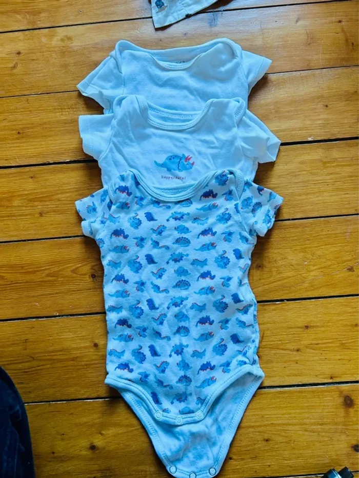Lot bodies 6 mois dinosaure