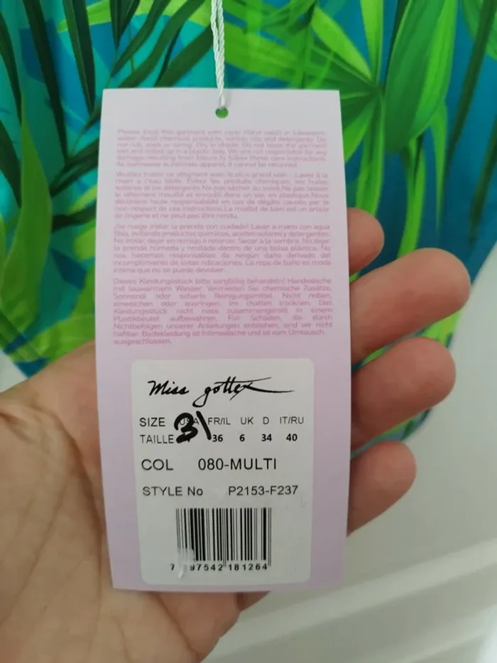Maillot de bain neuf miss gottex taille 36 - photo numéro 5