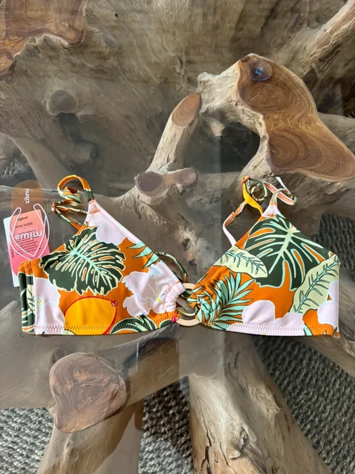 Haut de maillot de bain Undiz fleurs feuilles tropicales