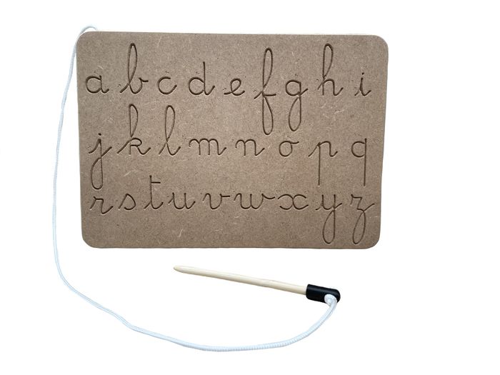 Tablette d’écriture réversible : Lettres majuscule capitale et minuscule cursive - photo numéro 3