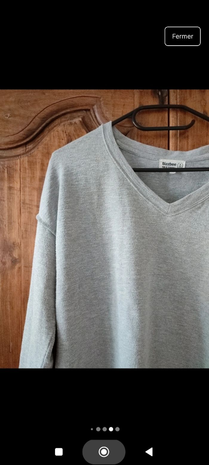 Pull gris - photo numéro 5