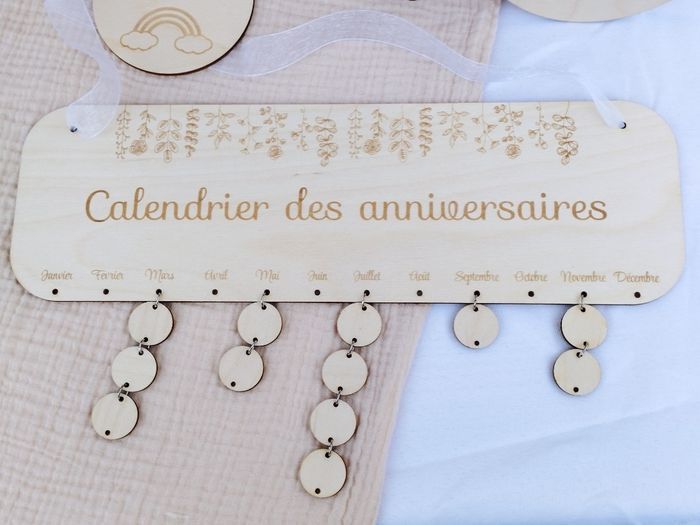 Calendrier des anniversaires floral