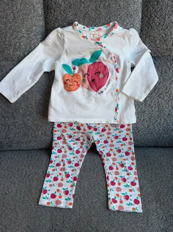 Ensemble pyjama 2 pièces blanc rose bleu motifs fruits Du Pareil Au Même